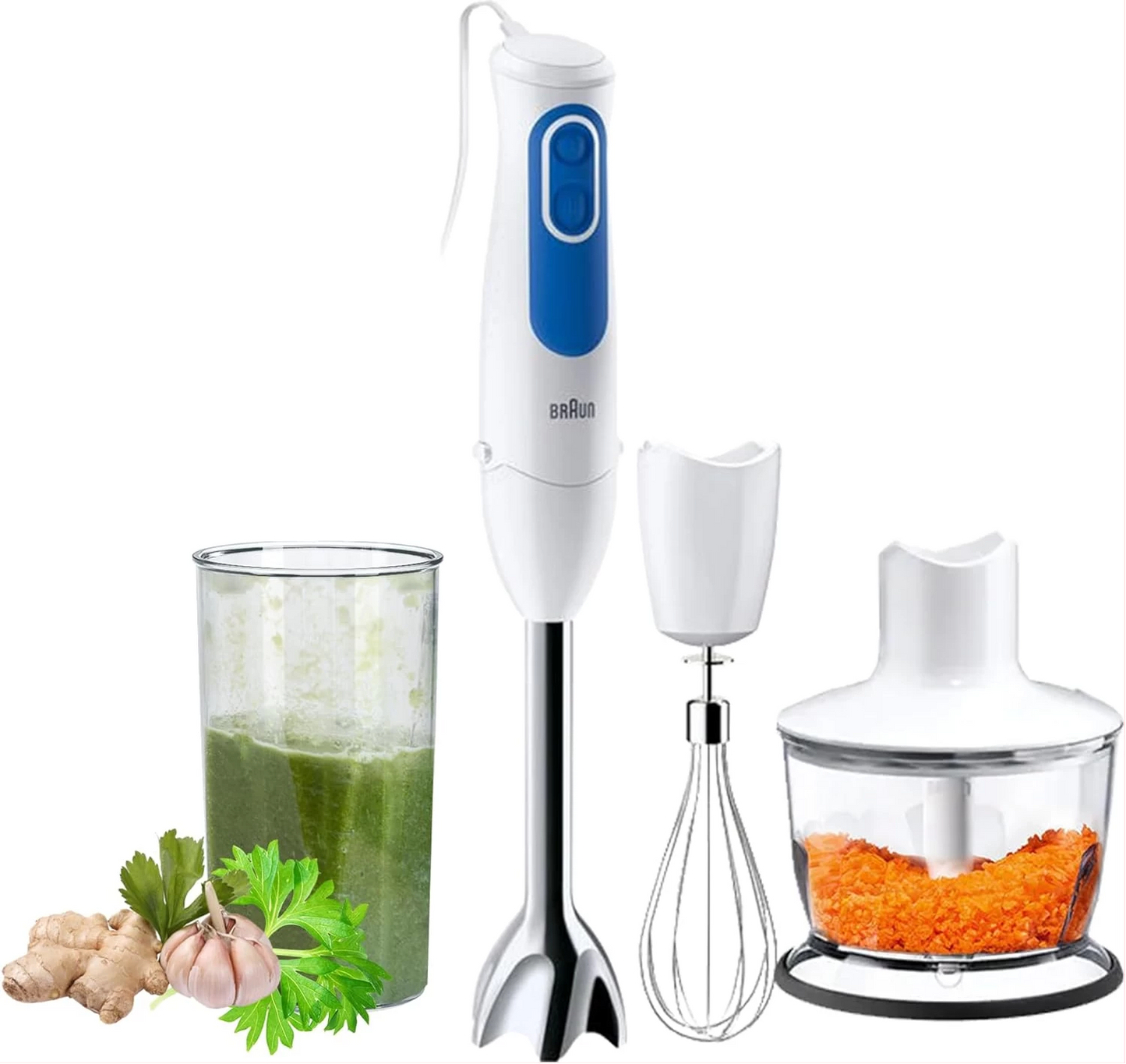 Braun Minipimer 3 Hand Blender MQ3035 | 700W | Whisk, Chopper