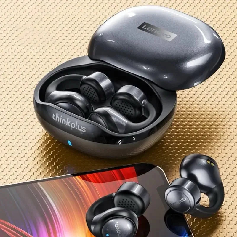 Lenovo original x20 ear clip design headphones BT 5.2 black