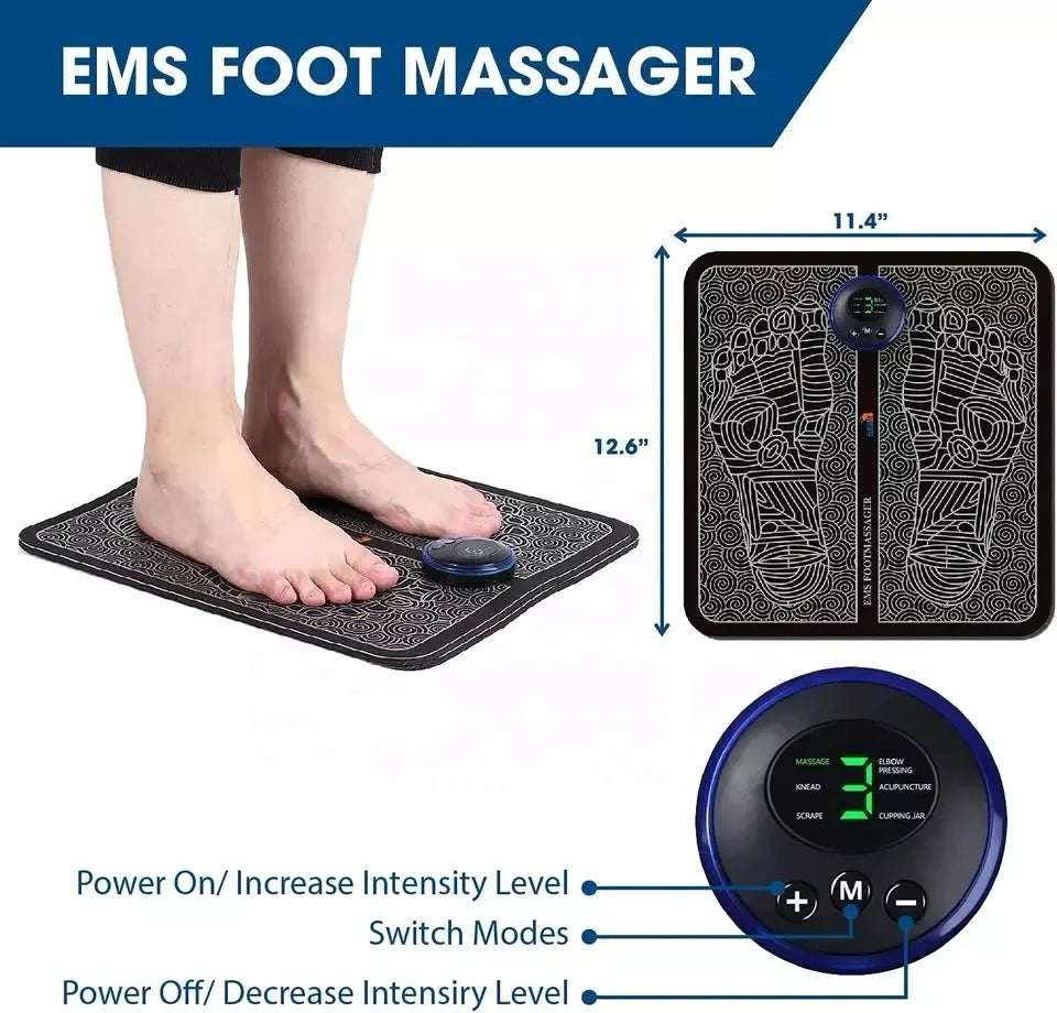 Electric foot reliever mat massage pad