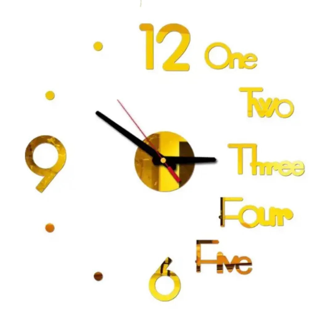 Medium wall clock 3 hands hour minute and seconds