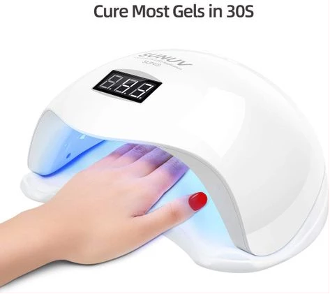 Professional LED Nail Polish Dryer Lamp Gel Machine For Manicure & Pedicure With Sensor – White