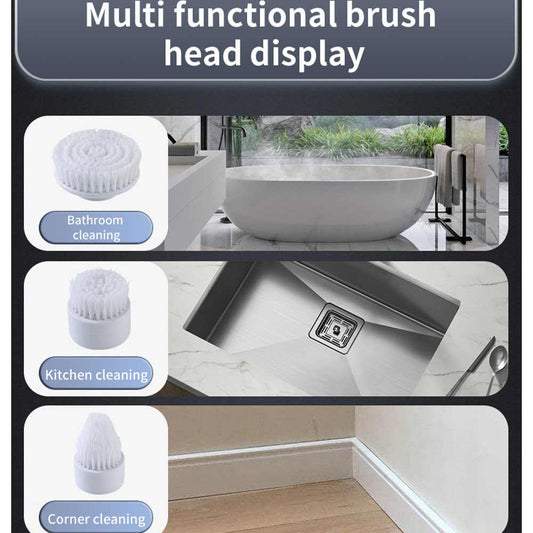 Electric Spin Scrubber Brush with Brush Heads&Extension Handles