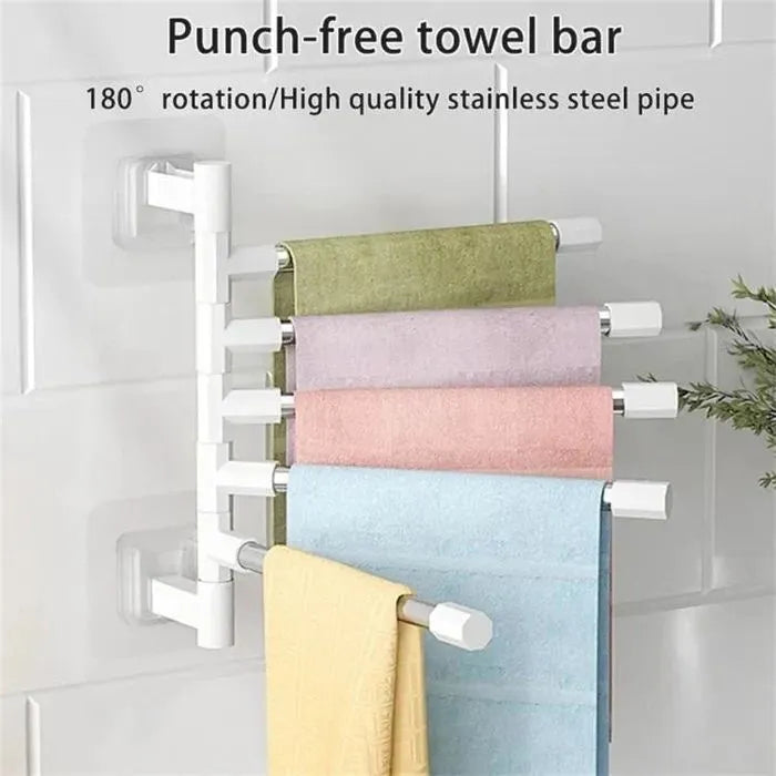 Punch free towel bar holder