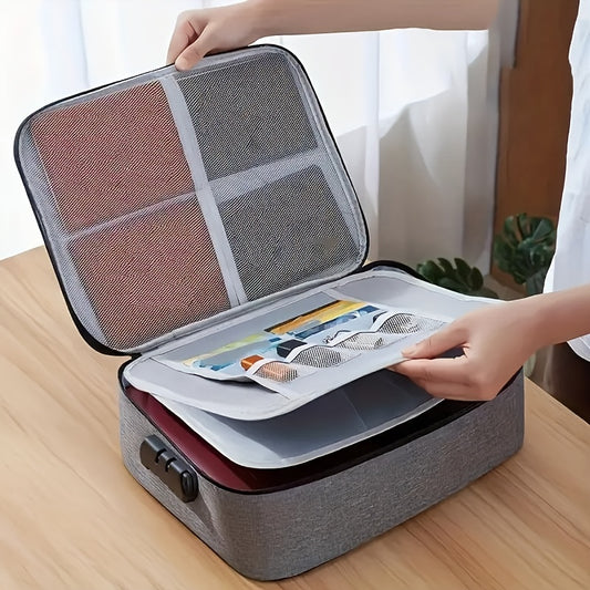 WATER & FIREPROOF Locking Document Bag