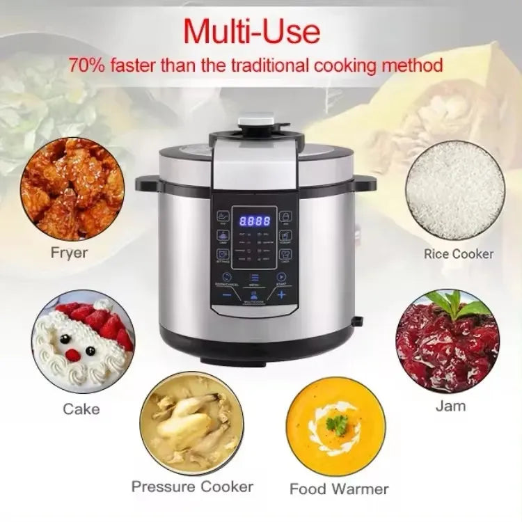 Multi pressure cooker electric with non sticky pan and fry pan