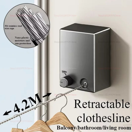 Retractable Clothesline, Indoor and Outdoor