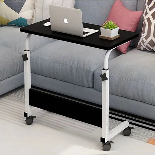 Adjustable rollable laptop table