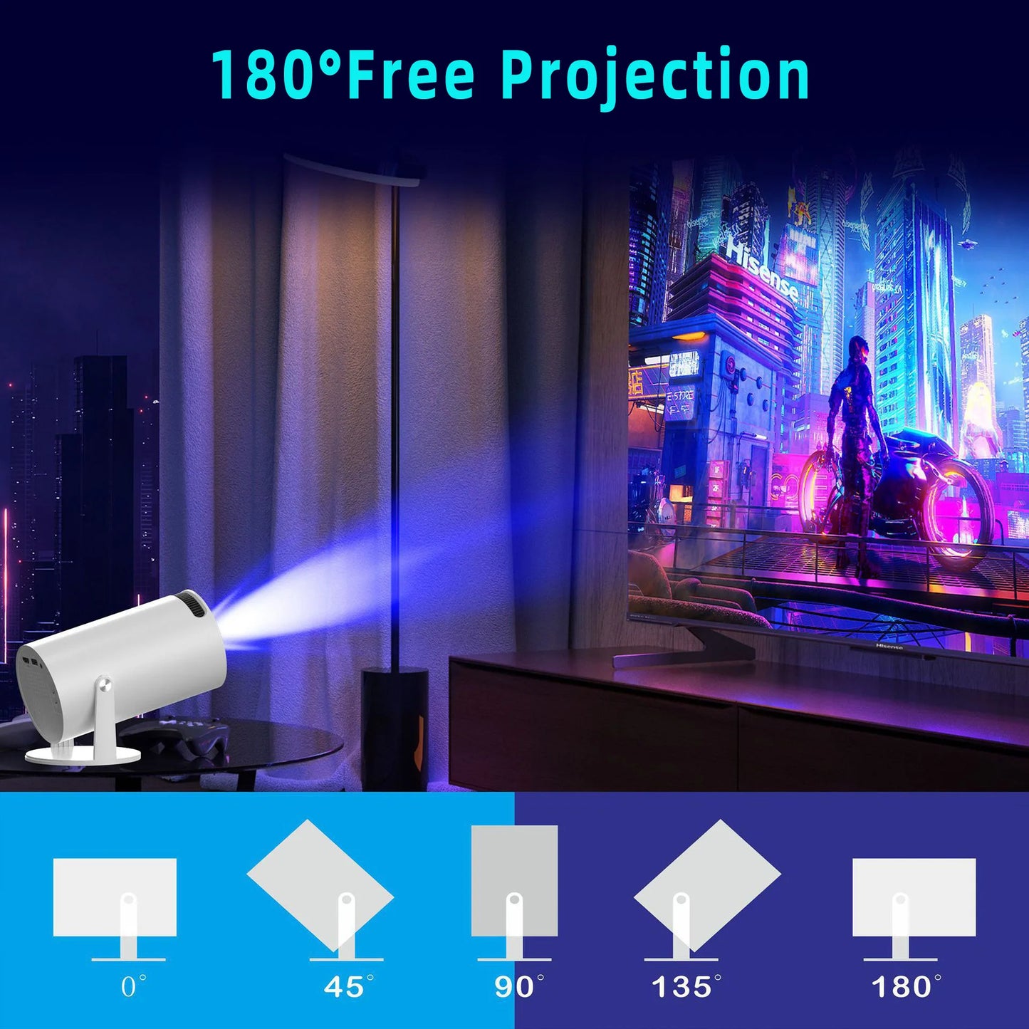 Portable HD Smart Projector with games